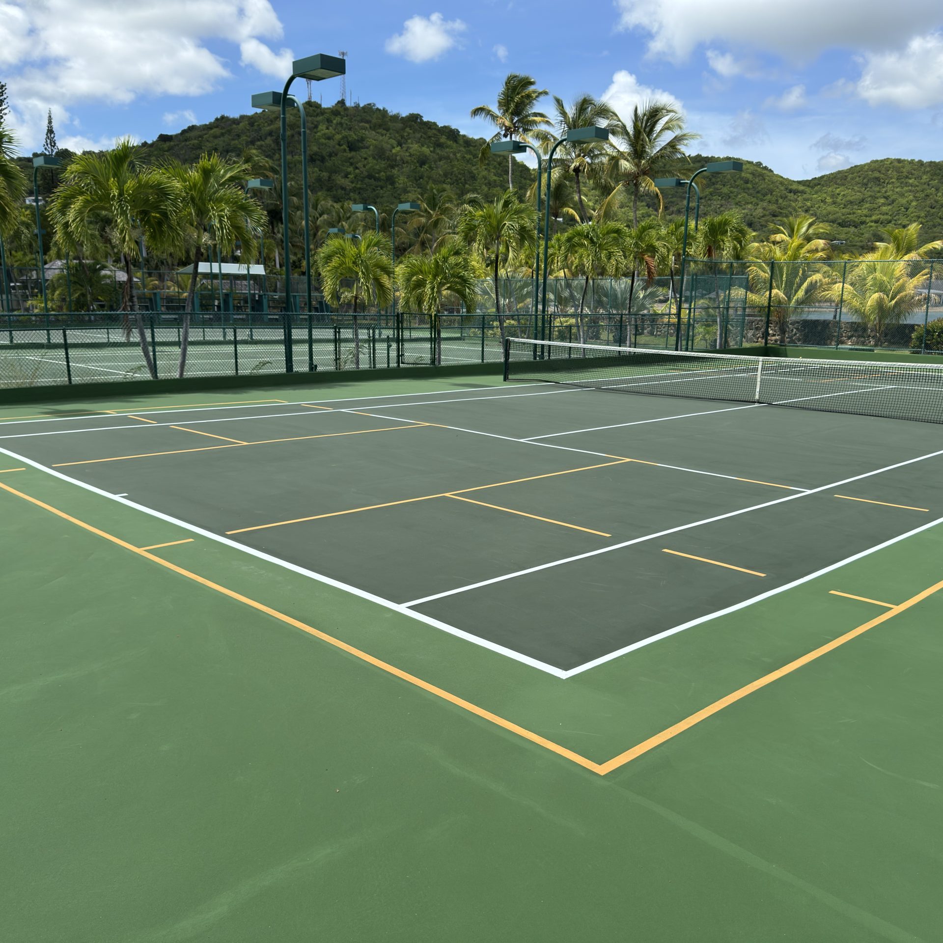 Tennis and Pickleball Court at Curtain Bluff Hotel - Antigua
